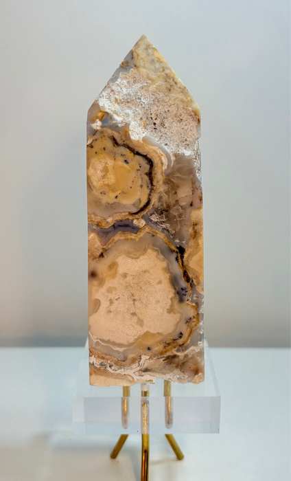Chunky Crazy Lace Agate with Druzy