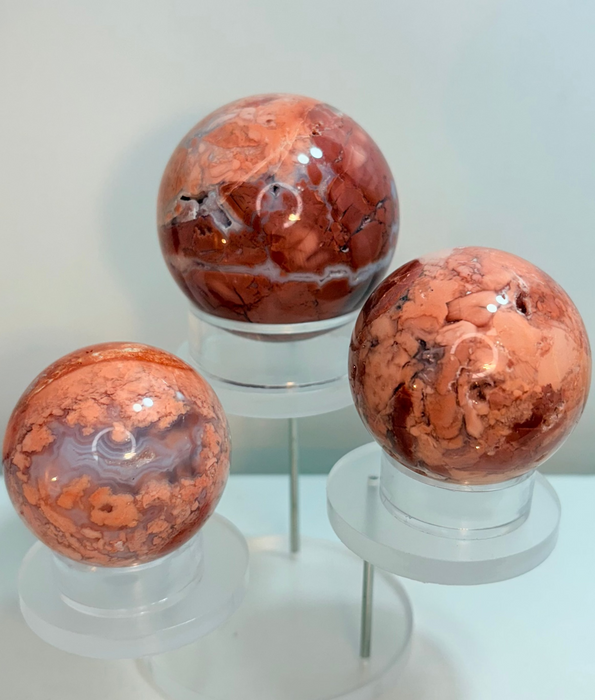 Druzy Cotton Candy Agate Spheres