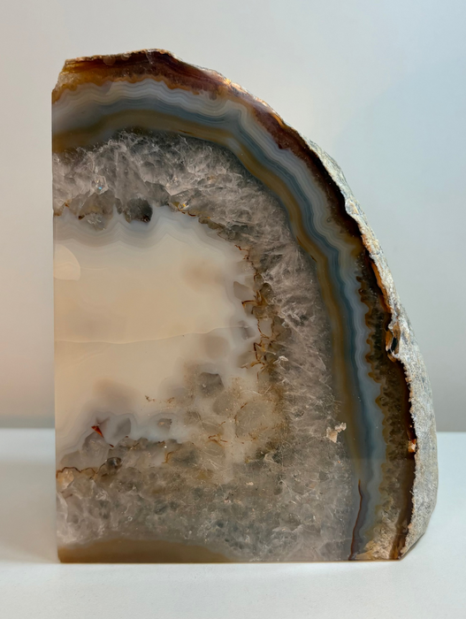 Large Natural agate Bookend