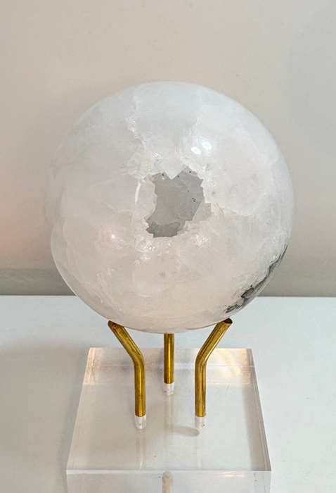 Druzy Natural Agate Spherulite geode sphere