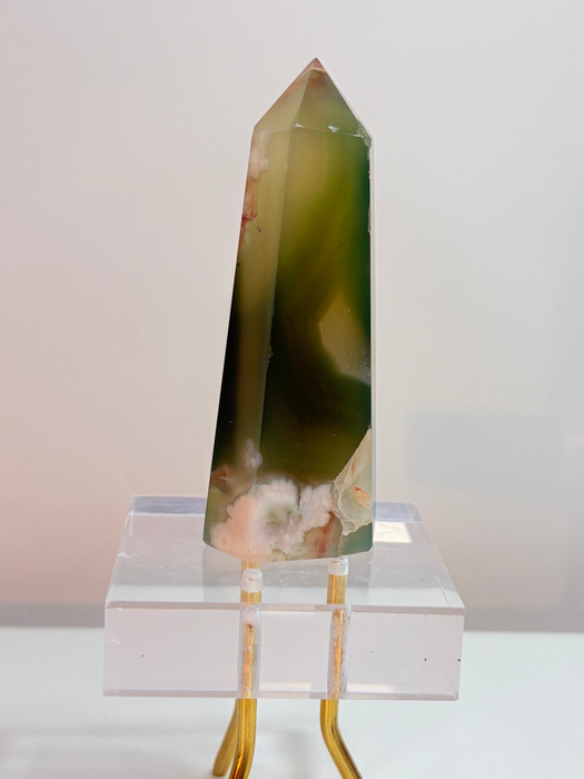 Small Moss Agate Tower