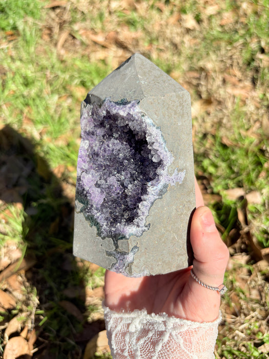 Gemy Purple Amethyst Towers