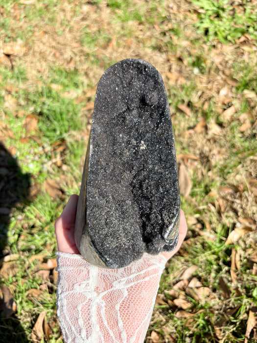 Sugary Raw Black Amethyst Cut Bases