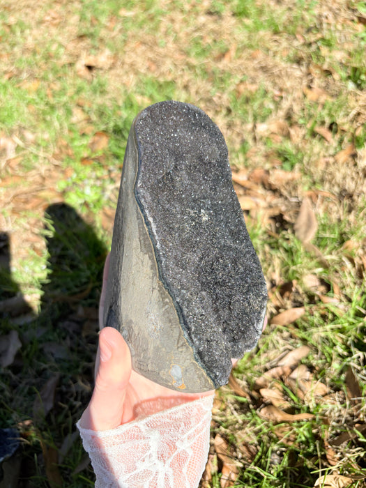 Sugary Raw Black Amethyst Cut Bases