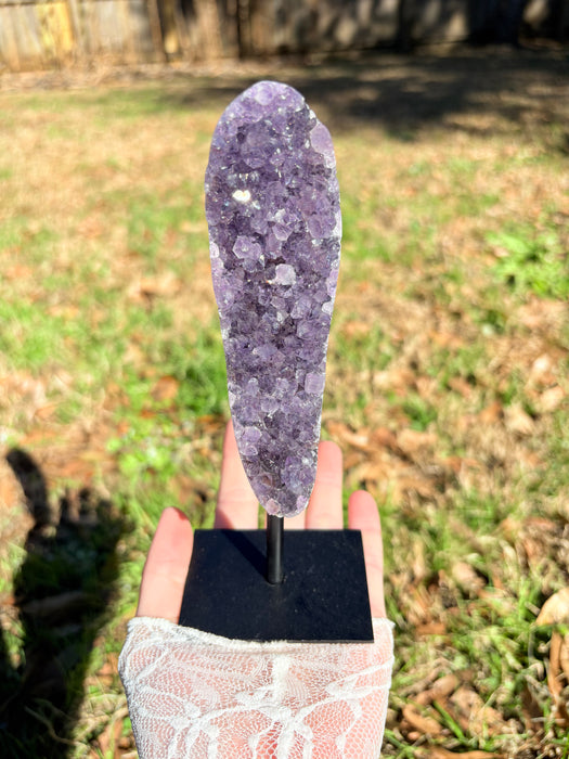 Gemy Purple Amethysts on Stands