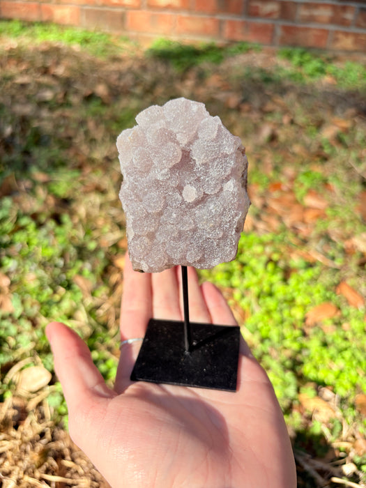 Sugary Light Purple/Pink Amethysts on Stands