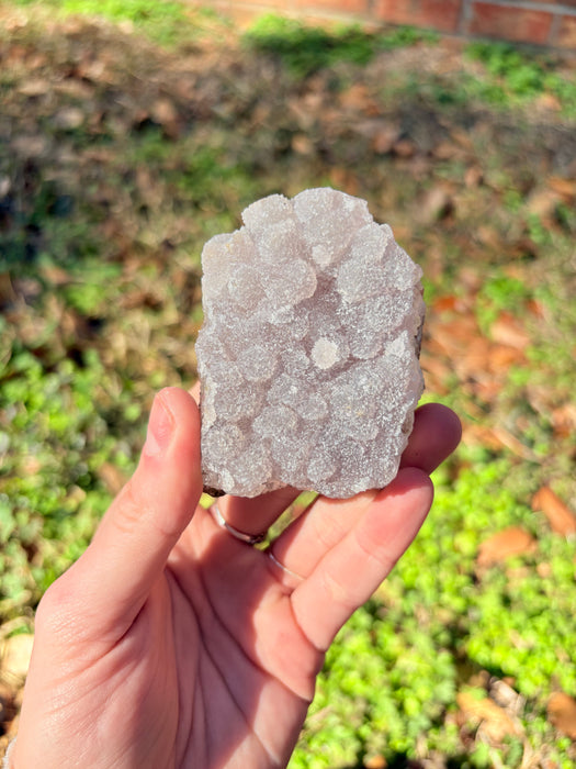 Sugary Light Purple/Pink Amethysts on Stands