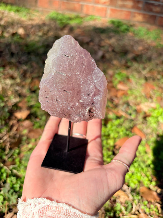 Sugary Purple Amethyst with Black Strands