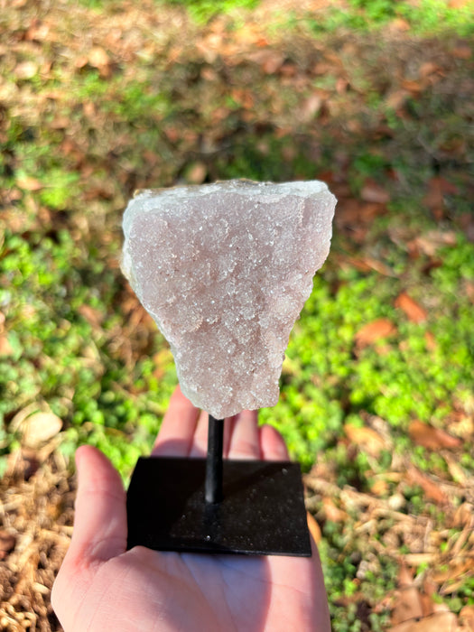 Sugary Light Purple/Pink Amethysts on Stands