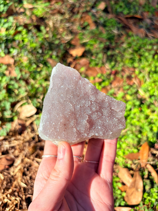 Sugary Light Purple/Pink Amethysts on Stands