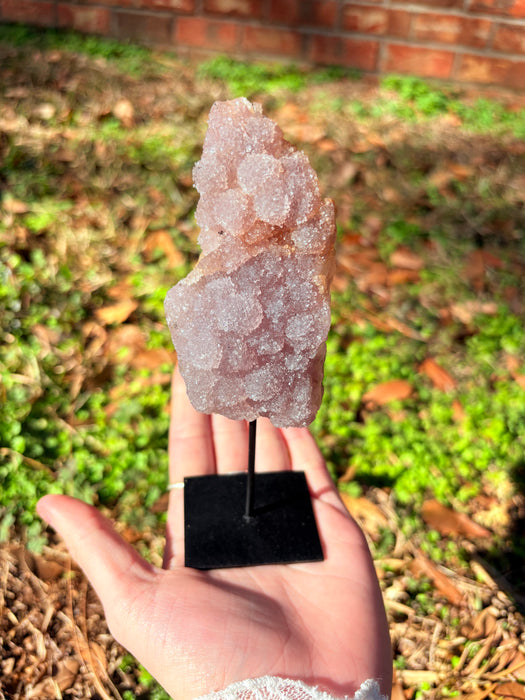 Sugary Light Purple/Pink Amethysts on Stands