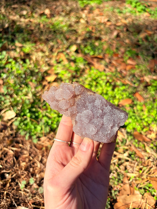 Sugary Light Purple/Pink Amethysts on Stands