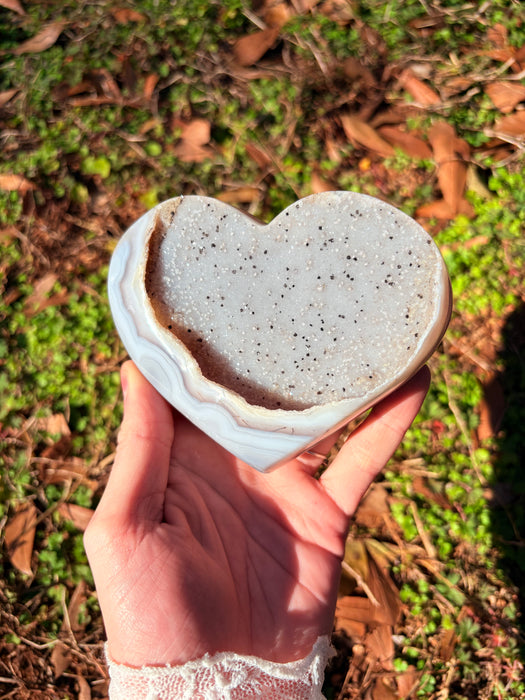 Sugary Agate Heart