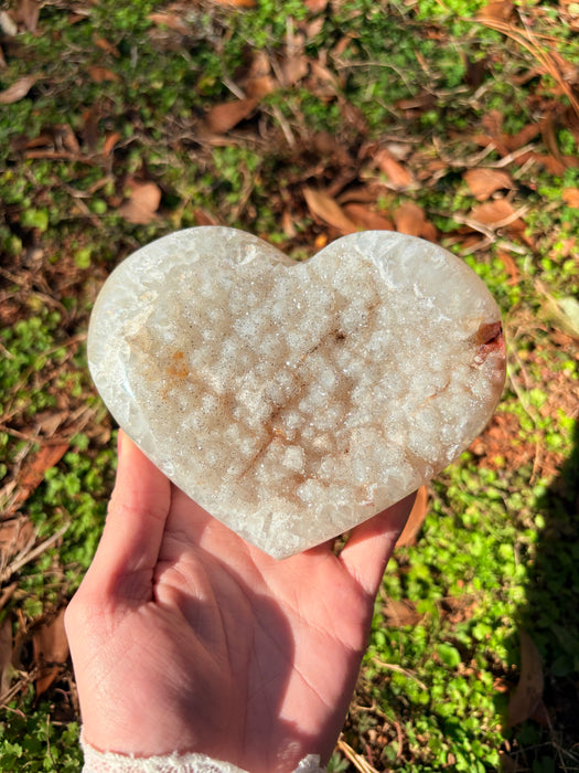 Gorgeous Sugary Agate Heart