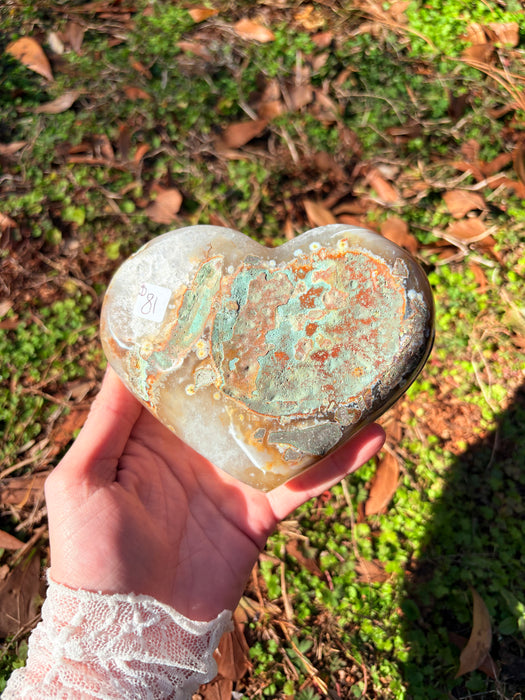 Gorgeous Sugary Agate Heart