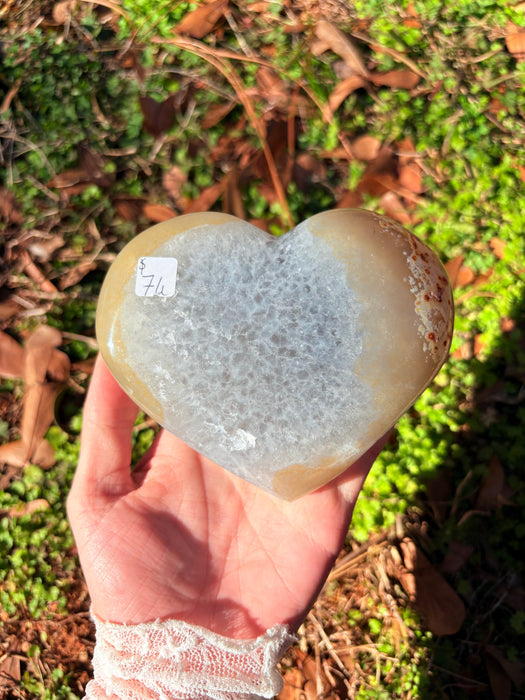 Sugary Agate Heart