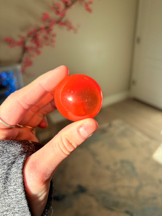 Small Orange Cat Eye Sphere