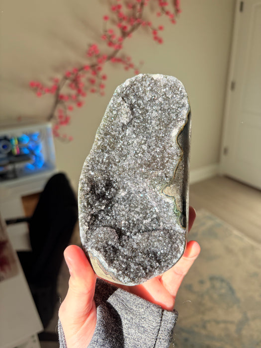 Sugary Raw Black Amethyst Cut Bases