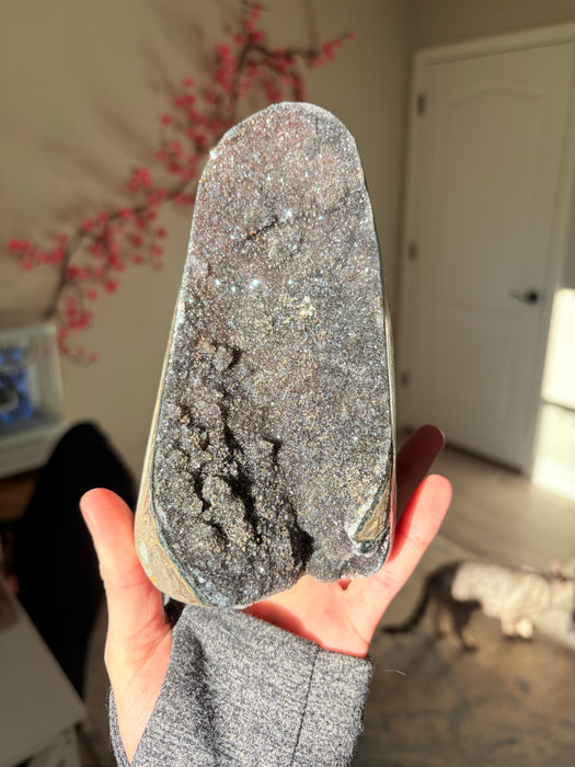 Sugary Raw Black Amethyst Cut Bases
