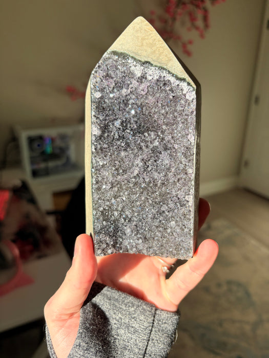 Gemy Purple Amethyst Tower