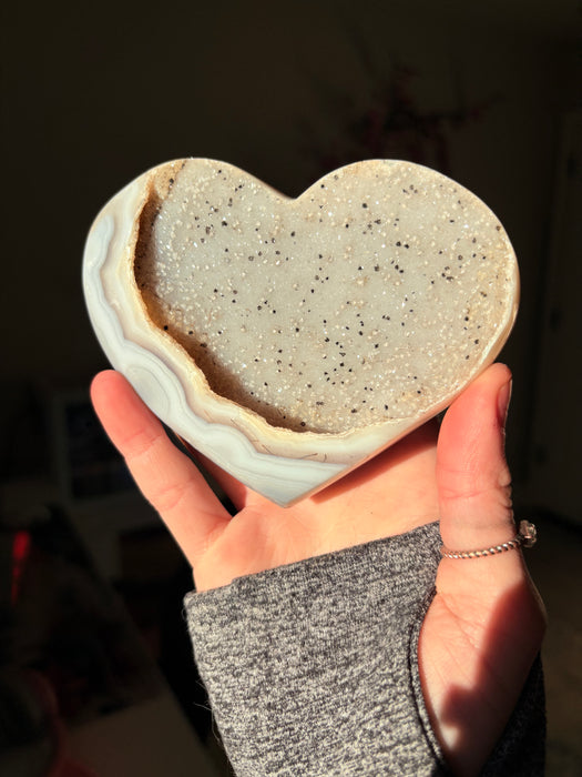 Sugary Agate Heart
