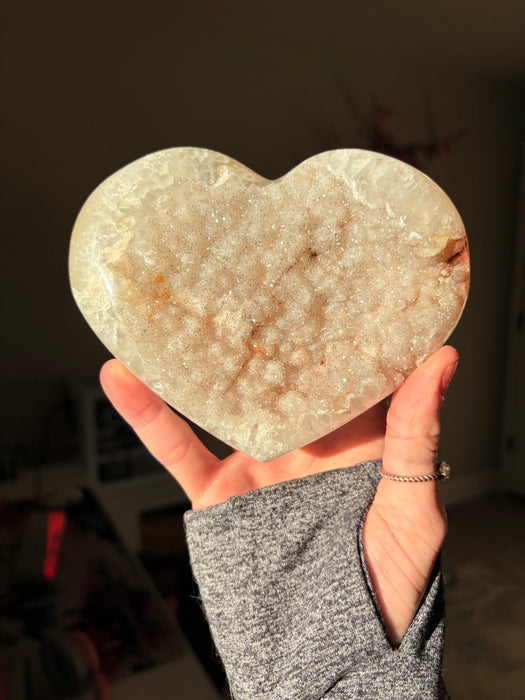 Gorgeous Sugary Agate Heart