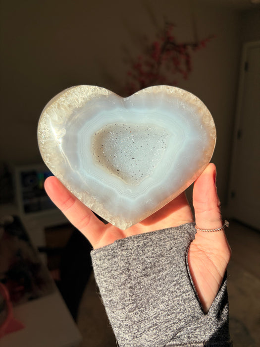 Sugary Agate Heart