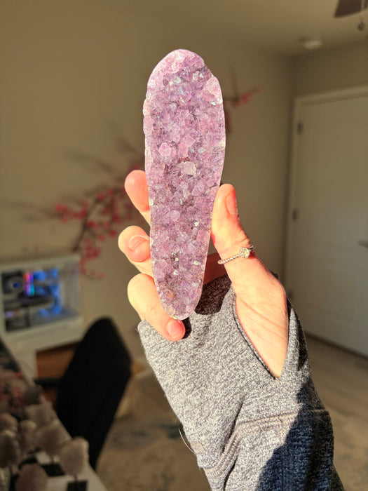 Gemy Purple Amethysts on Stands