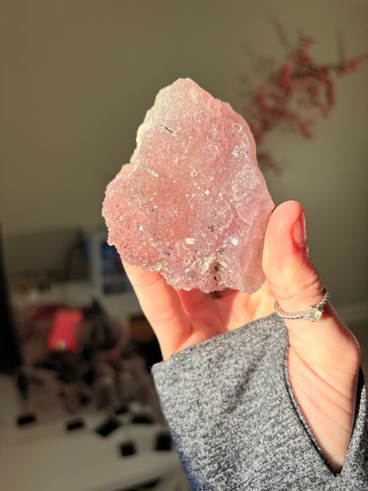 Sugary Purple Amethyst with Black Strands