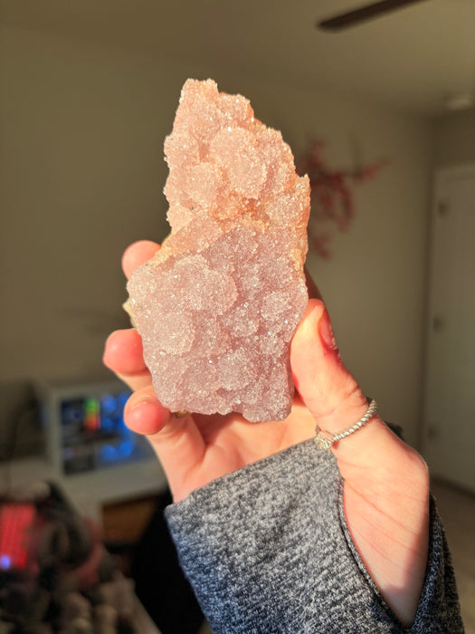 Sugary Light Purple/Pink Amethysts on Stands