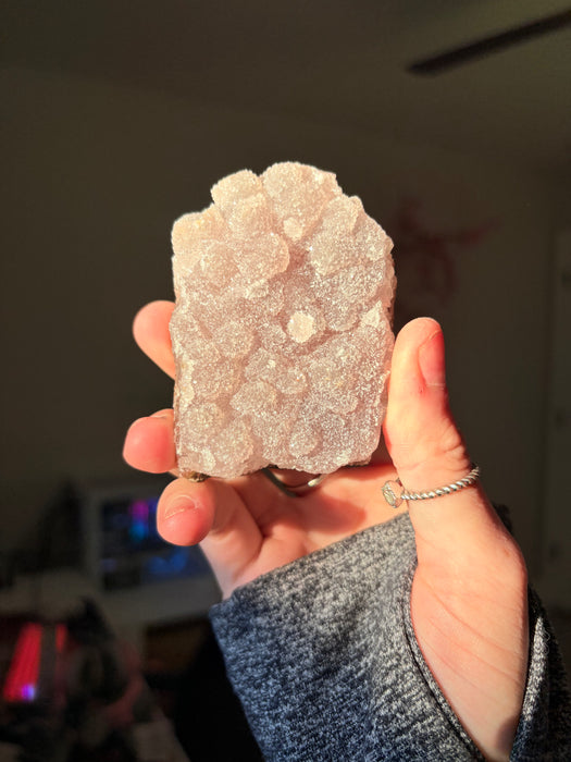 Sugary Light Purple/Pink Amethysts on Stands