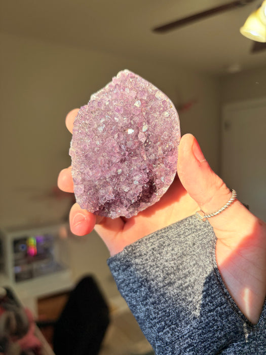 Gemy Purple Amethysts on Stands