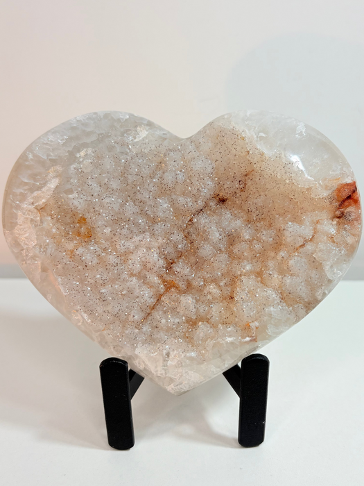 Gorgeous Sugary Agate Heart