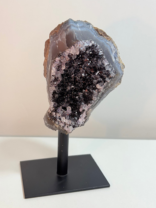 Rainbow Sugar Black Amethyst with Stand