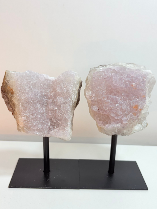 Sugary Light Purple Amethysts on Stands