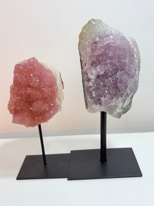 Sugary Purple/Pink Amethysts on Stands