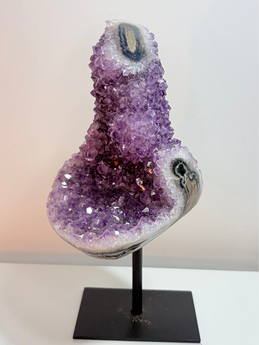Gemy Purple Amethyst on Stand