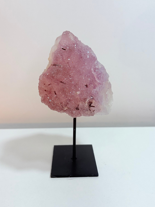 Sugary Purple Amethyst with Black Strands
