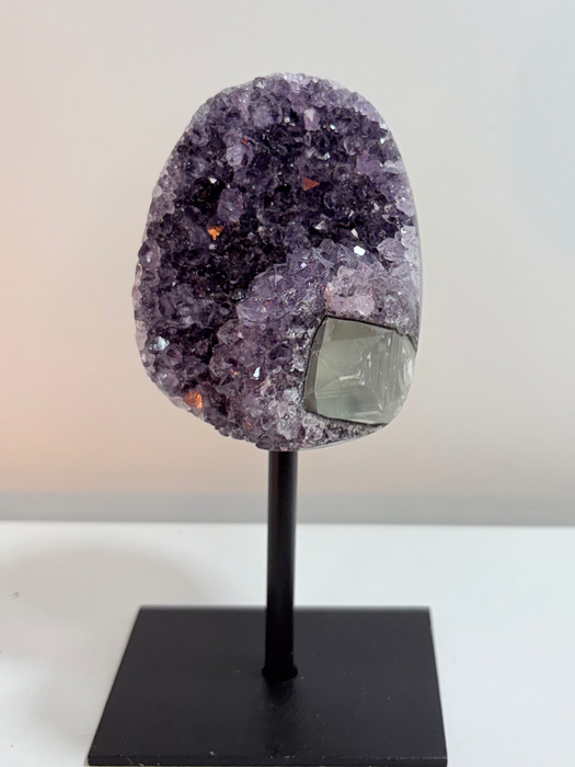 Gemy Purple Amethyst with Calcite Cube