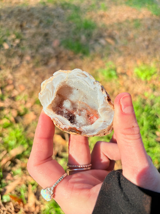 Druzy Natural Agate Geode