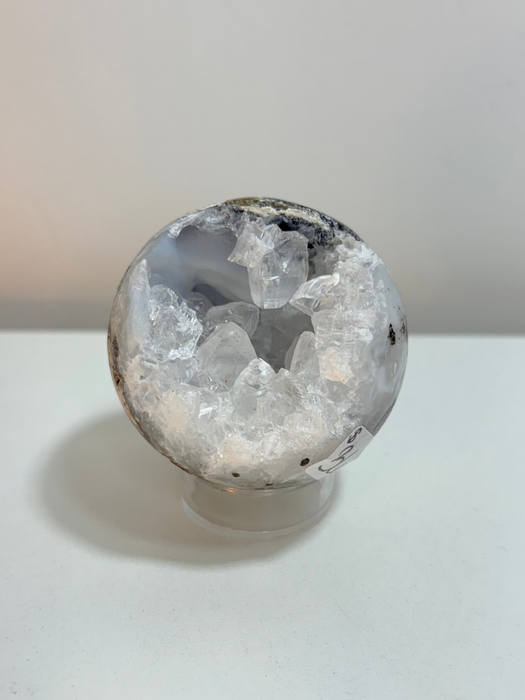 Druzy Natural Agate Spherulite geode sphere
