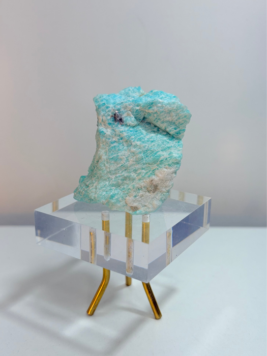Flashy Raw Bright Blue Amazonite Chunk