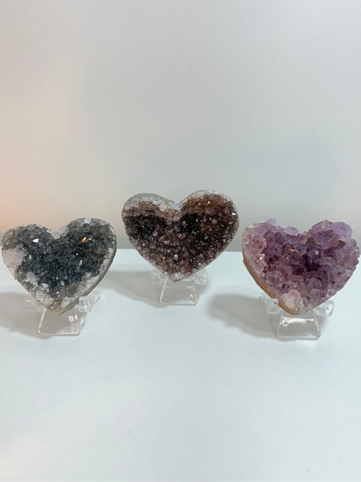 Gemy Amethyst Hearts