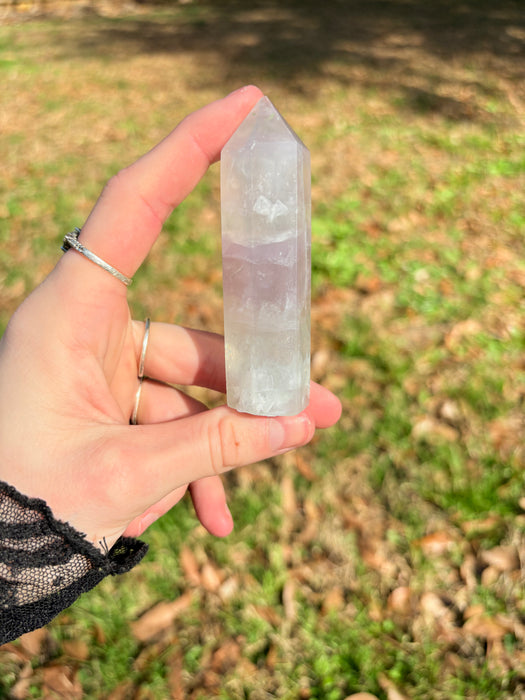 Yttrium Lavender Feather Fluorite Towers