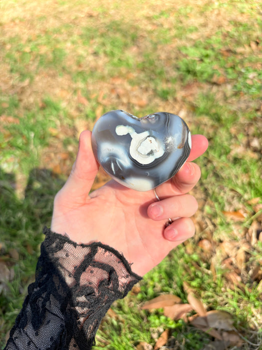 Dreamy Orca Agate Heart