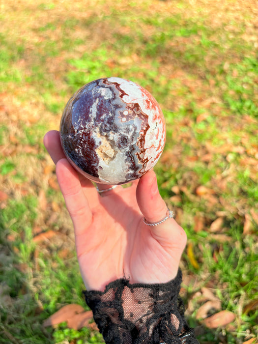 Druzy Mexican Crazy Lace Sphere