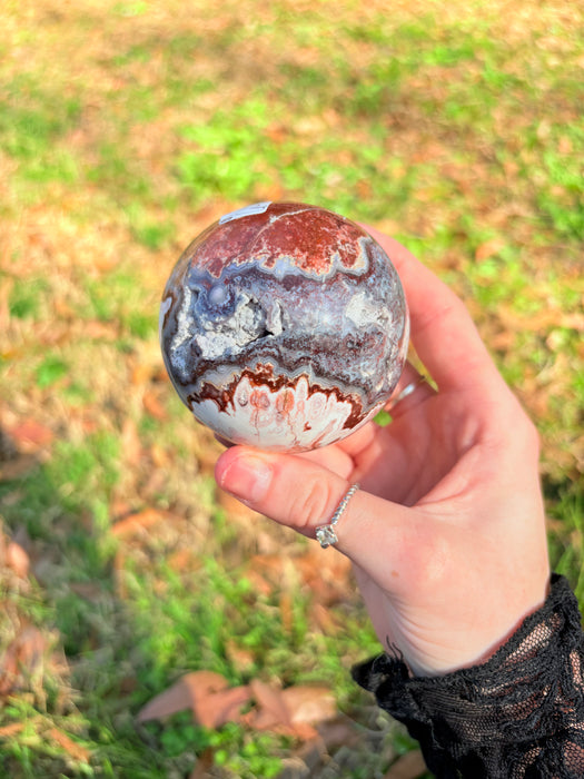 Druzy Mexican Crazy Lace Sphere