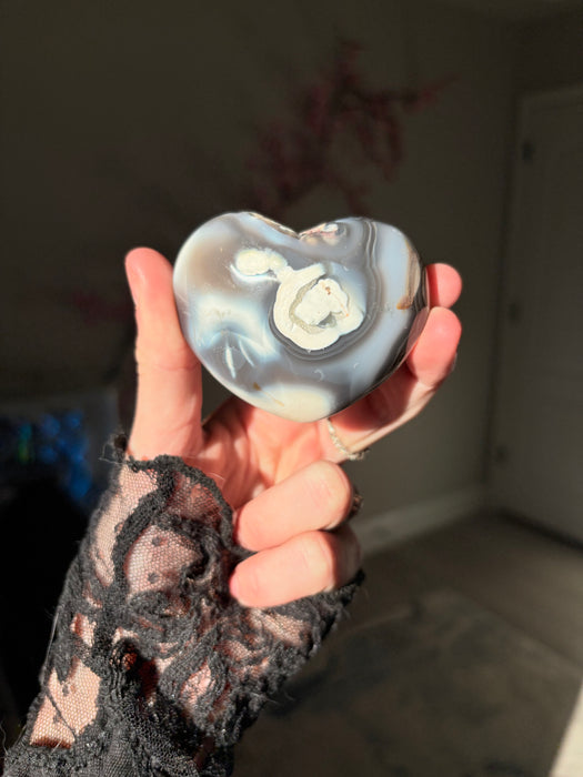 Dreamy Orca Agate Heart