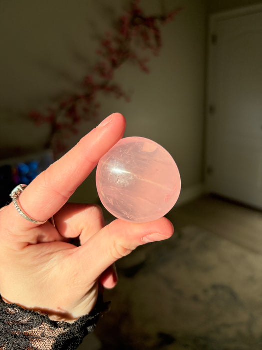 Small Rose Quartz Palm