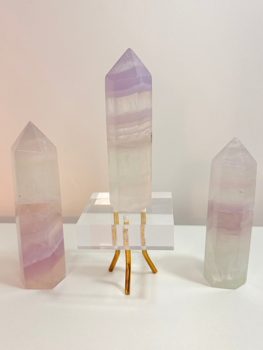 Yttrium Lavender Feather Fluorite Towers